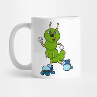 Caterpillar at Inline skating with Roller skates Mug